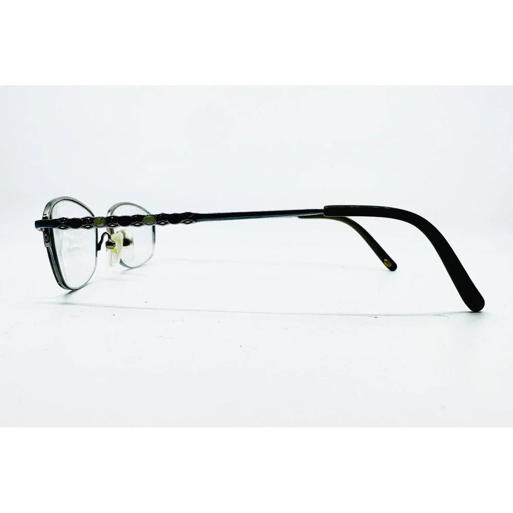 Linda Evans Eyeglasses Womens Silver 318 Silver Lake Half Rim 135